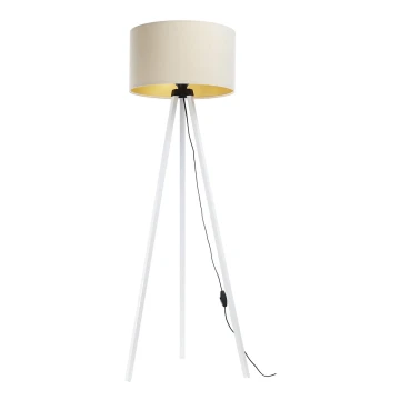 Stojací lampa STANDART 1xE27/60W/230V krémová/bílá