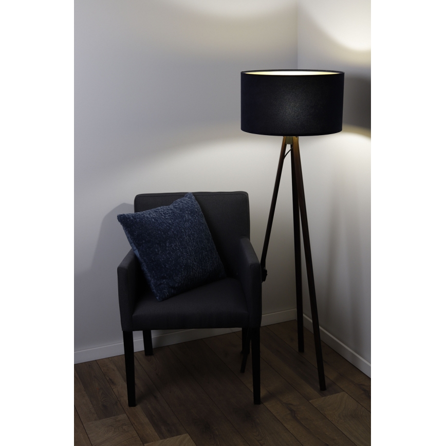 Stojací lampa STANDART 1xE27/60W/230V modrá/wenge