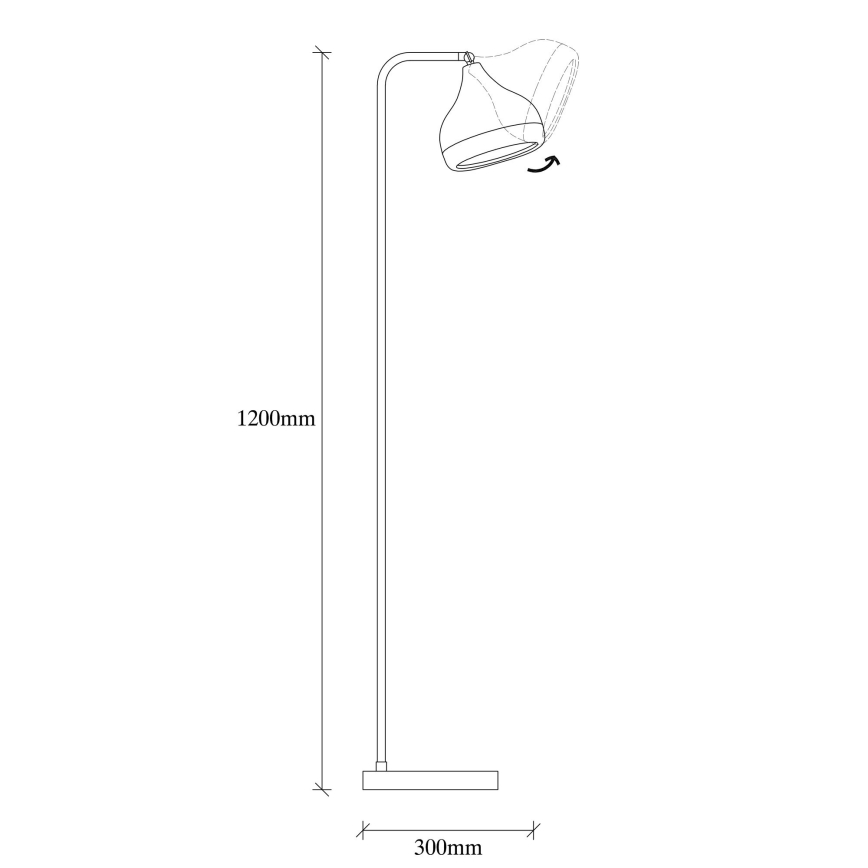 Stojací lampa YILDO 1xE27/40W/230V