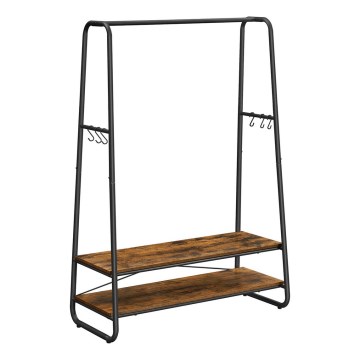 Stojanový věšák LINEA hnědá/černá