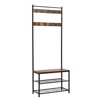 Stojanový věšák NAVOR hnědá/černá