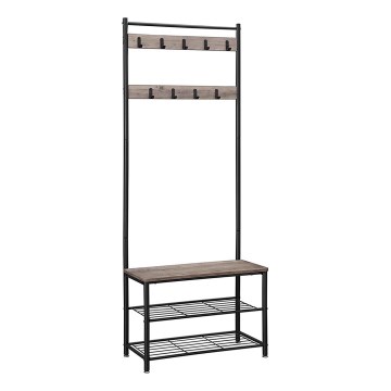 Stojanový věšák NAVOR hnědá/černá