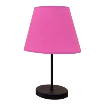 Stolní lampa 1xE27/60W/230V růžová/černá
