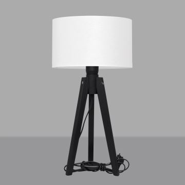 Stolní lampa ALBA 1xE27/60W/230V bílá/borovice