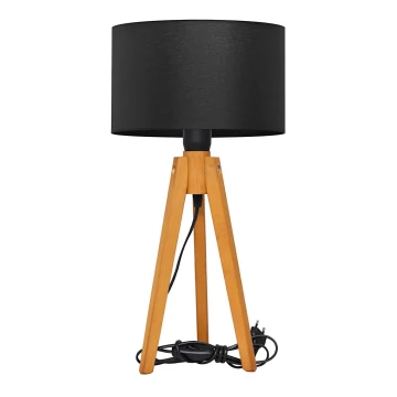 Stolní lampa ALBA 1xE27/60W/230V černá/dub