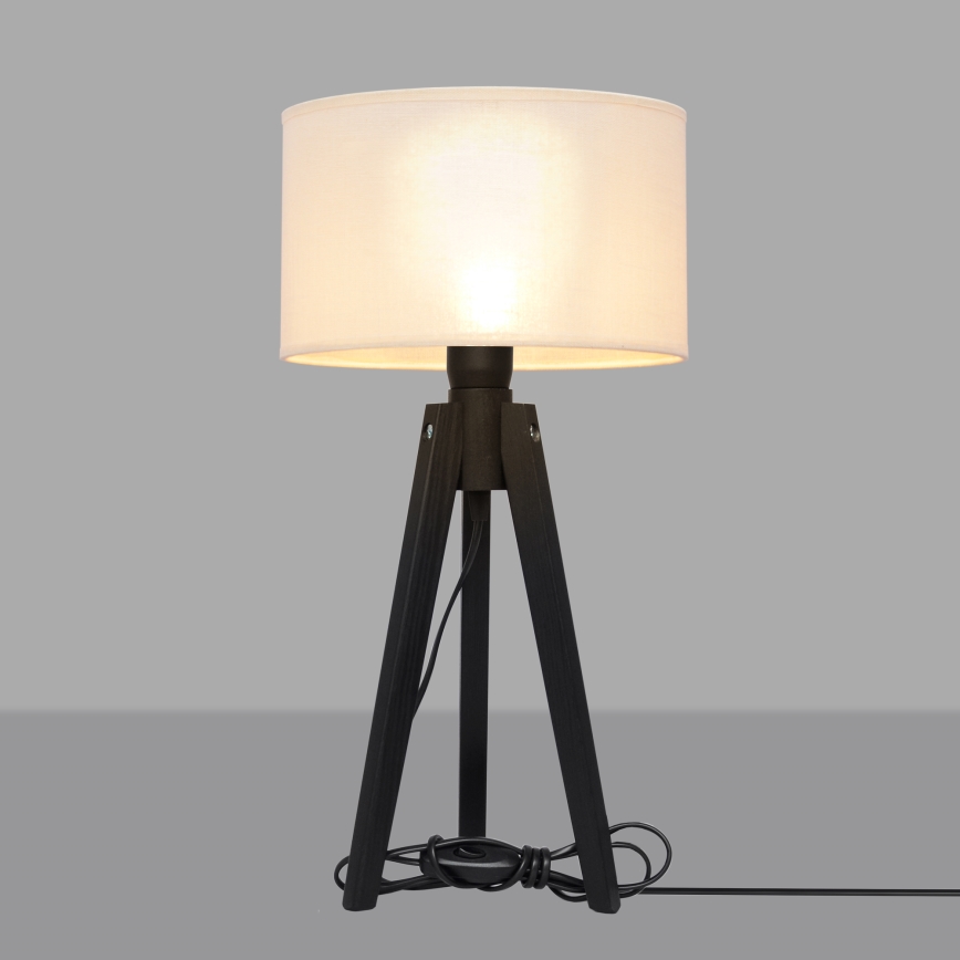 Stolní lampa ALBA 1xE27/60W/230V krémová/borovice