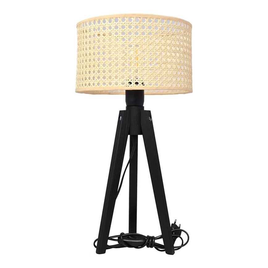 Stolní lampa ALBA 1xE27/60W/230V ratan/borovice