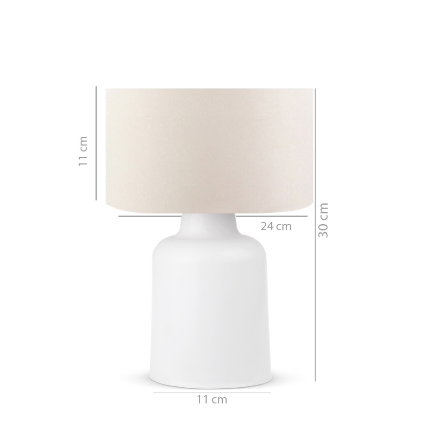 Stolní lampa AYD 1xE27/60W/230V béžová/bílá