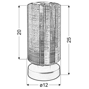 Stolní lampa COX 1xE27/60W/230V zlatá