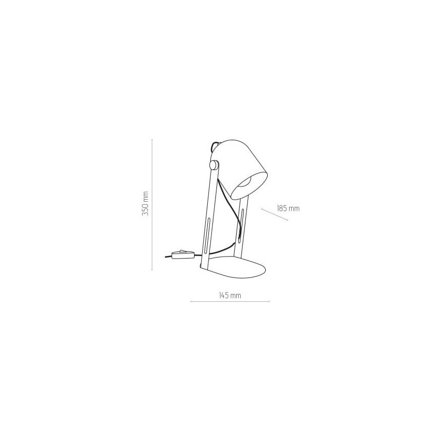 Stolní lampa DAVIS 1xE27/60W/230V bílá