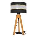 Stolní lampa HELEN 1xE27/60W/230V černá/zlatá/dub