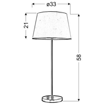 Stolní lampa IBIS 1xE14/40W/230V bílá/matný chrom