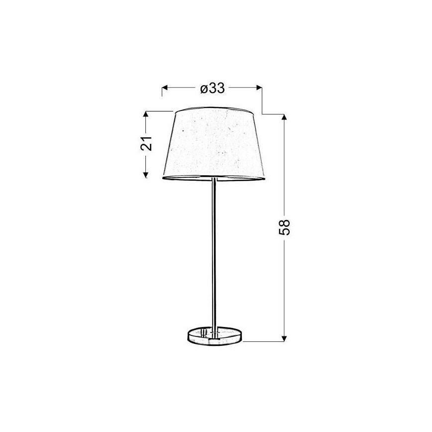 Stolní lampa IBIS 1xE14/40W/230V bílá/matný chrom