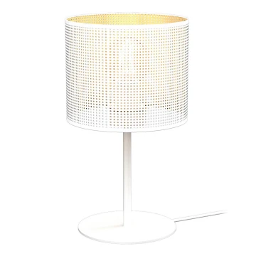 Stolní lampa LOFT SHADE 1xE27/60W/230V pr. 18 cm bílá/zlatá