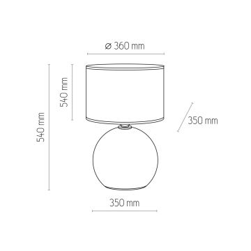 Stolní lampa PALLA 1xE27/15W/230V bílá