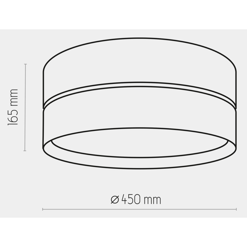 Stropní svítidlo HILTON 3xE27/15W/230V pr. 45 cm bílá/chrom