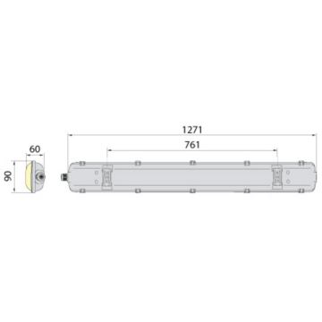 Technické zářivkové svítidlo 2xG13/18W/230V IP65 1270 mm