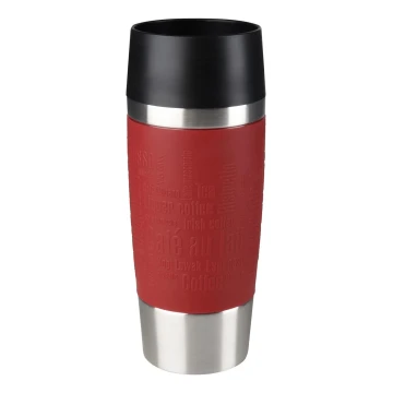 Tefal - Cestovní hrnek 360 ml TRAVEL MUG nerez/červená