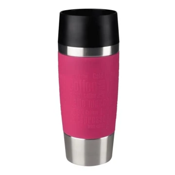 Tefal - Cestovní hrnek 360 ml TRAVEL MUG nerez/růžová