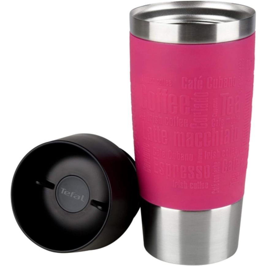 Tefal - Cestovní hrnek 360 ml TRAVEL MUG nerez/růžová