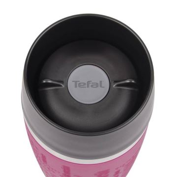 Tefal - Cestovní hrnek 360 ml TRAVEL MUG nerez/růžová