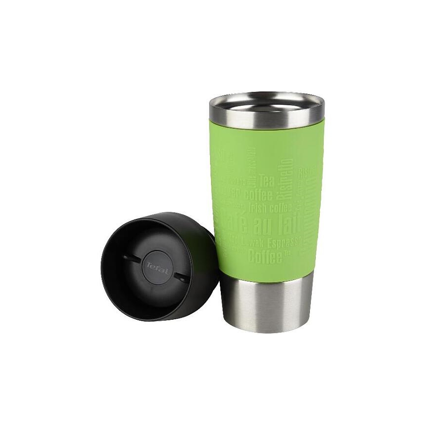 Tefal - Cestovní hrnek 360 ml TRAVEL MUG nerez/zelená