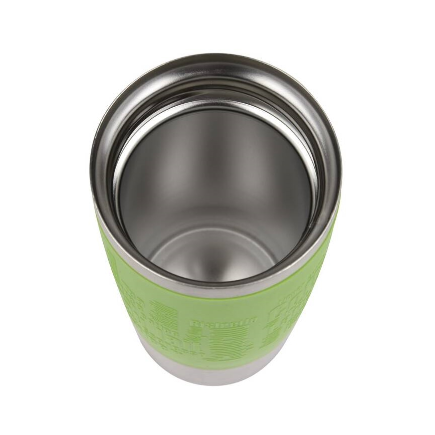 Tefal - Cestovní hrnek 360 ml TRAVEL MUG nerez/zelená