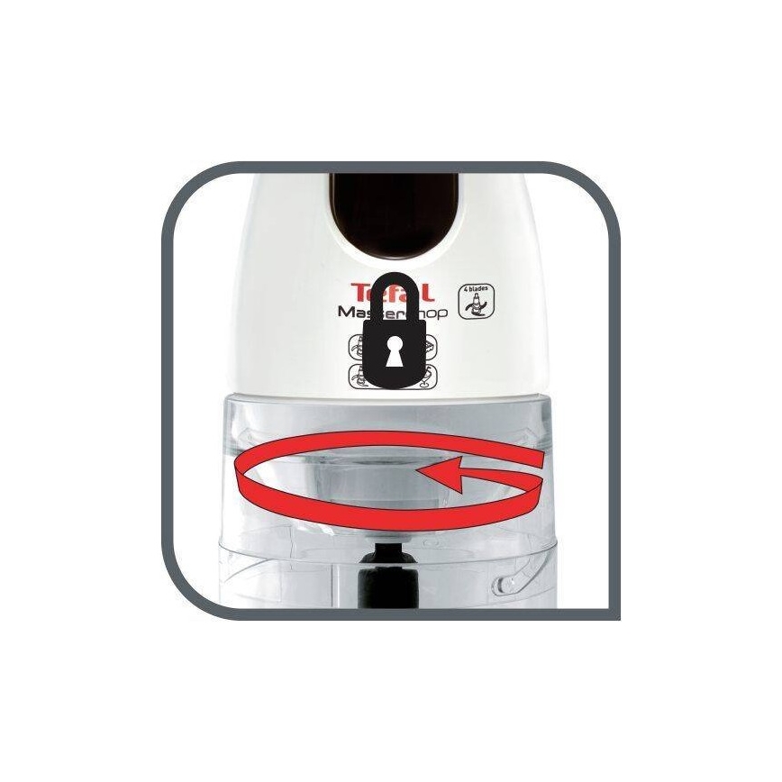 Tefal - Elektrický sekáček 500 ml MASTERCHOP XL 500W/230V bílá