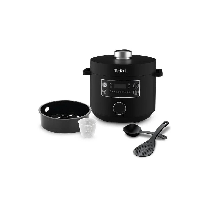 Tefal - Multifunkční elektrický hrnec TURBO CUISINE 4,8 l 1090W/230V černá