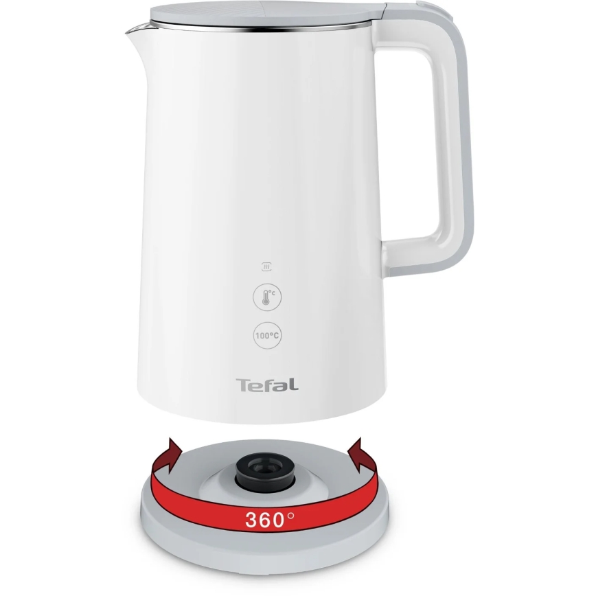 Tefal - Rychlovarná konvice SENSE 1,5 l 1800W/230V bílá