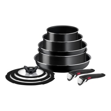 Tefal - Sada nádobí 10 ks INGENIO EASY COOK & CLEAN BLACK