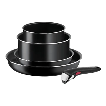 Tefal - Sada nádobí 5 ks INGENIO EASY COOK & CLEAN BLACK