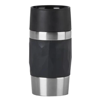 Tefal - Termohrnek 300 ml COMPACT MUG nerez/černá