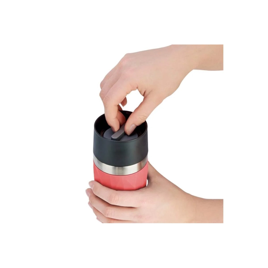 Tefal - Termohrnek 300 ml COMPACT MUG nerez/červená