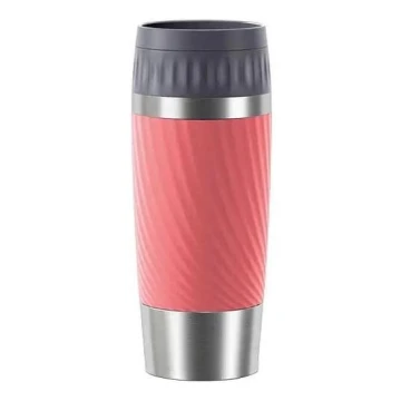 Tefal - Termohrnek 360 ml EASY TWIST MUG nerez/růžová