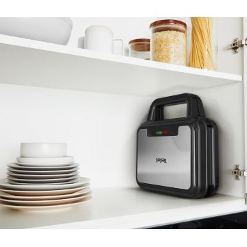 Tefal - Toustovač ULTRA COMPACT 3v1 700W/230V černá/chrom