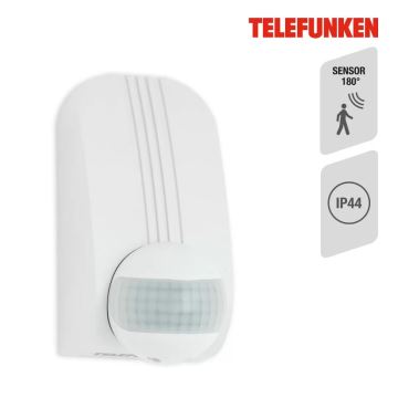 Telefunken 306506TF - Venkovní senzor pohybu 180° IP44 bílá