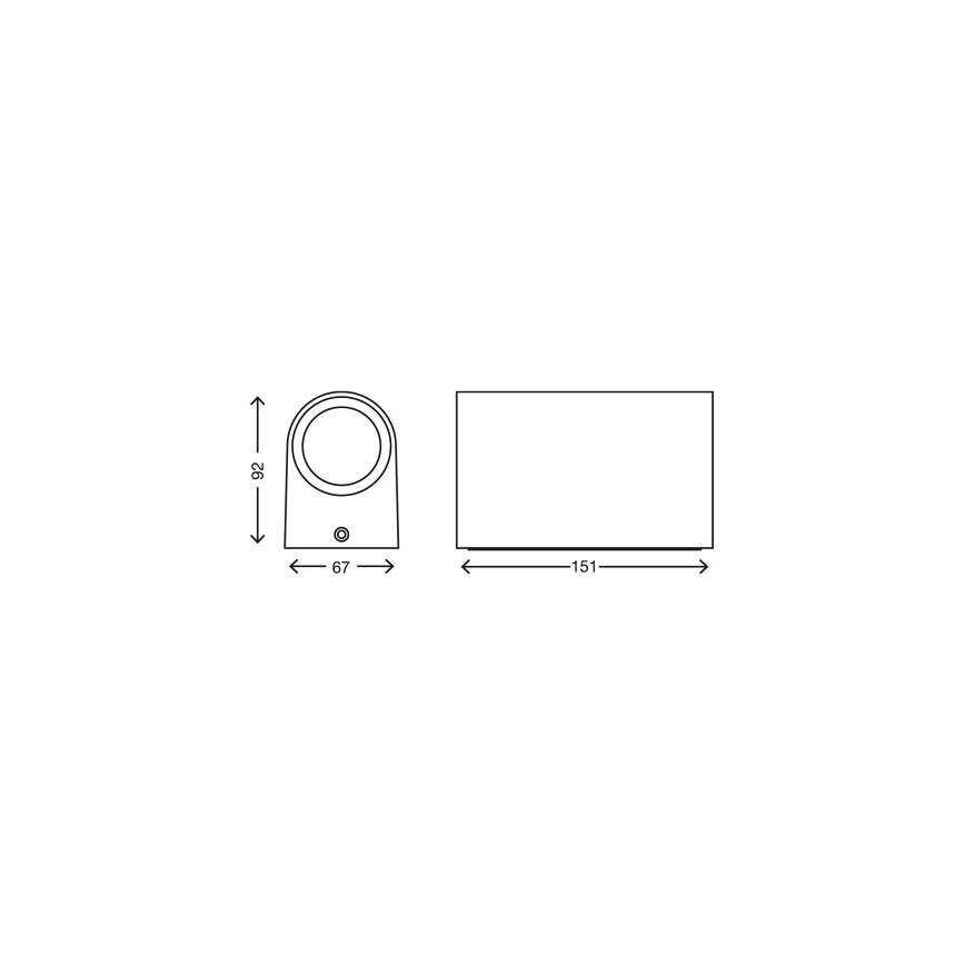 Telefunken 308006TF - LED Venkovní nástěnné svítidlo 2xGU10/5W/230V IP44