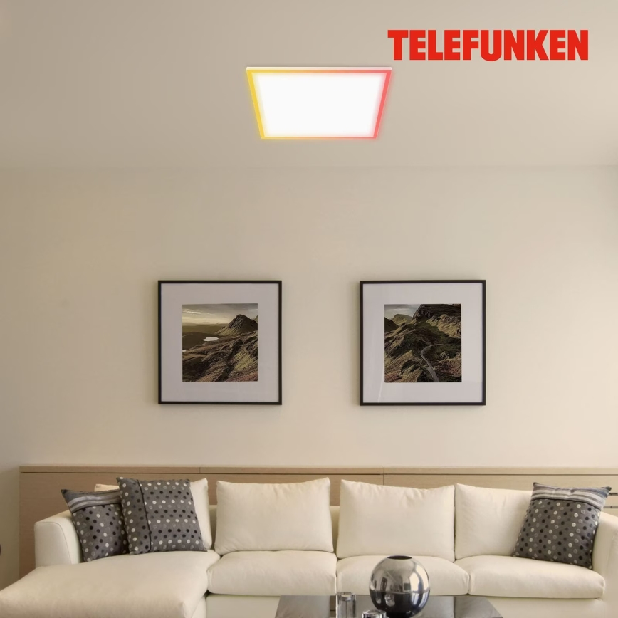 Telefunken 321206TF - LED RGBW Stmívatelné stropní svítidlo LED/18W/230V 3000-6500K + dálkové ovládání