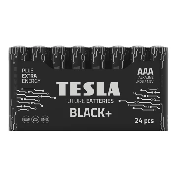 Tesla Batteries - 24 ks Alkalická baterie AAA BLACK+ 1,5V 1200 mAh