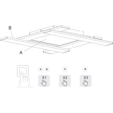 Trio - LED Stmívatelné stropní svítidlo BELFAST LED/18W/230V + LED/14W/230V 4000K