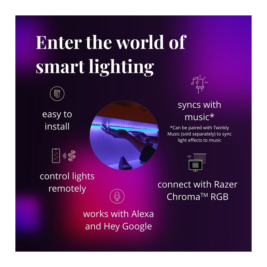 Twinkly - LED RGB Stmívatelný pásek LINE 100xLED 1,5 m Wi-Fi