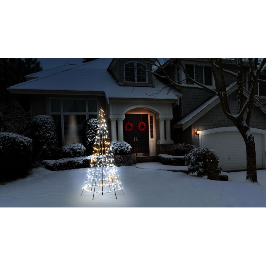 Twinkly - LED RGBW Stmívatelný venkovní vánoční stromeček LIGHT TREE 300xLED 2m IP44 Wi-Fi