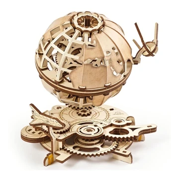 Ugears - 3D dřevěné mechanické puzzle Globus