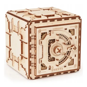 Ugears - 3D dřevěné mechanické puzzle Trezor