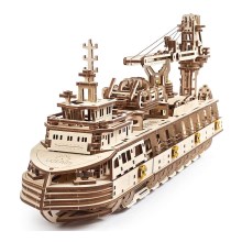 Ugears - 3D dřevěné mechanické puzzle Výzkumná loď