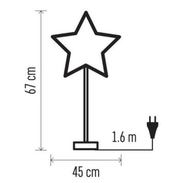 Vánoční dekorace 1xE14/25W/230V pr. 45 cm bílá