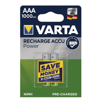 Varta 5703301402 - 2 ks Nabíjecí baterie RECHARGE  AAA  1,2V