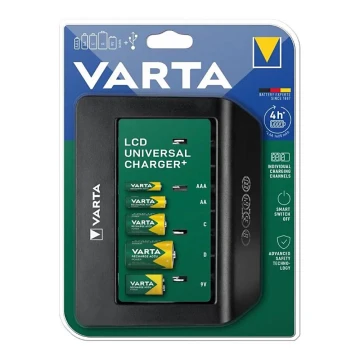 Varta 57688101401 - LCD Univerzální nabíječka baterií 230V