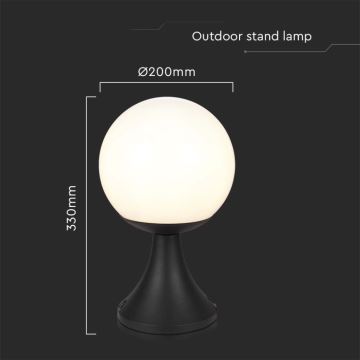 Venkovní lampa 1xE27/60W/230V IP44 33 cm černá